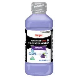 Meijer Advantage Care Plus Adult Electrolyte Solution With Zinc, 33% More Electrolytes and PreVital Prebiotics, Iced Grape
