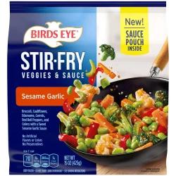 Birds Eye Stir Fry Veggies And Sauce Sesame And Garlic Frozen Vegetables