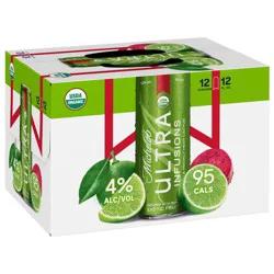 Michelob Ultra Infusions Lime & Prickly Pear Cactus Beer 12 Pack, 12 fl oz Cans, 4% ABV