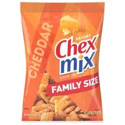 Chex Mix Snack Mix, Cheddar, Savory Snack Bag, Family Size, 15 oz