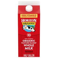 Horizon Organic Whole Milk, High Vitamin D, Half Gallon