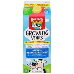 Horizon Organic Growing Years 2% Milk with DHA Omega-3, Half Gallon