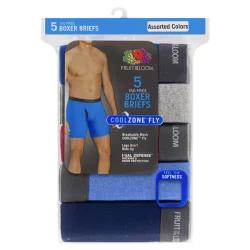 Fruit of the Loom Men's Coolzone Boxer Briefs - Red/Blue/Gray L