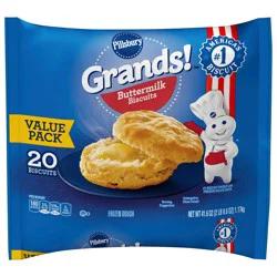 Pillsbury Grands! Buttermilk Biscuits Frozen Dough, Value Pack, 20 ct., 41.6 oz.