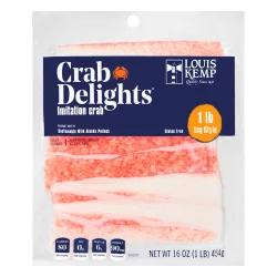 Louis Kemp Crab Delights 1 lb Leg Style Imitation Crab 16 oz