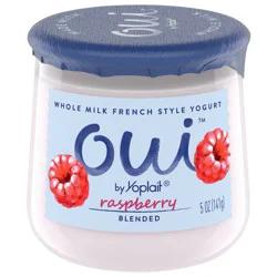 Oui by Yoplait French Style Raspberry Whole Milk Yogurt, 5 OZ Jar