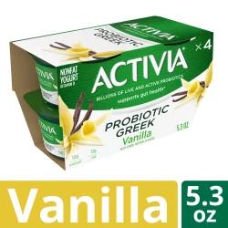 Activia Nonfat Probiotic Vanilla Greek Yogurt Cups