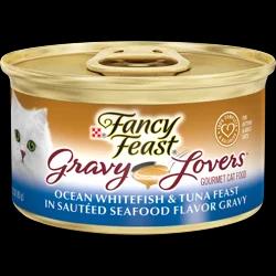 Fancy Feast Purina Fancy Feast Gravy Lovers Gourmet Wet Cat Food Ocean White Fish & Tuna Feast In Sauteed Seafood Flavor Gravy - 3oz