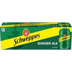 Schweppes Ginger Ale Soda, 12 fl oz cans, 12 ct
