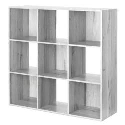 9 Section Cube Organizer, Woodgrain
