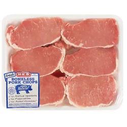 H-E-B Boneless Thick Pork Center Cut Loin Chop - Value Pack