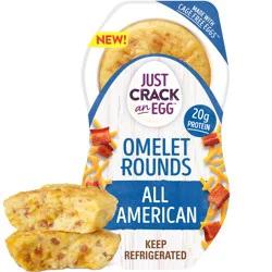 Just Crack an Egg Omelet Rounds All American Egg Bites with Eggs, Uncured Bacon and Sharp Cheddar Cheese Pack