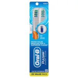 Oral-B Pulsar Value Pack Soft Battery Toothbrushes 2 ea