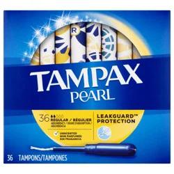 Tampax Regular Absorbency Leakguard Protection Pearl Unscented Tampons 36.0 ea