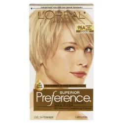 L'Oréal Superior Preference Fade-Defying Color + Shine System - 9.5a Cooler Lightest Ash Blonde