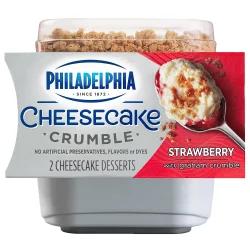 Philadelphia Cheesecake Crumble Strawberry Cheesecake Desserts with Graham Crumble Pack