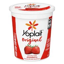 Yoplait Original Smooth Style Strawberry Low Fat Yogurt, 32 OZ Yogurt Tub
