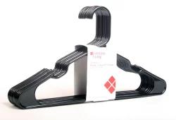 Everyday Living Plastic Tubular Hangers 10-Pack - Black