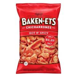 BAKEN-ETS Chicharrones Fried Pork Skins Hot'N Spicy 3 Oz