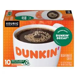 Dunkin' K-Cup Pods Medium Roast Dunkin'' Decaf Coffee 10 ea
