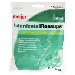 Meijer Mint Interdental Flossups with Gum Stimulator and Pick