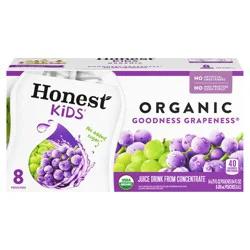 Honest Tea Honest Kids Goodness Grapeness Pouches, 6.75 fl oz, 8 Pack