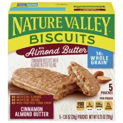 Nature Valley Biscuit Sandwiches, Almond Butter, 1.35 oz, 5 ct