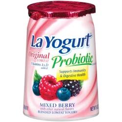 La Yogurt Mixed Berry Blended Lowfat Yogurt Original