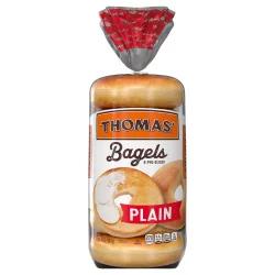 Thomas' Pre-Sliced Plain Bagels 6 ea