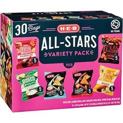 H-E-B All Stars Chip Variety Pack 1 oz Bags