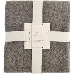 Haven + Key Boucle Throw Blanket with Fringe - Warm Gray