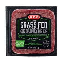 H-E-B Grass Fed Ground Beef 85%