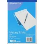 Officeworks Writing Tablet (Plain) - 6 Inch x 9 Inch