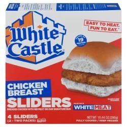 White Castle Chicken Breast Sliders, Fillet Fritters with Rib Meat