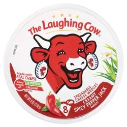 The Laughing Cow® Spreadable Cheese Wedges, Creamy Spicy Pepper Jack, 8 ct, 6 oz