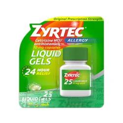Zyrtec 24 Hour Allergy Relief Capsules - Cetirizine HCl - 25ct