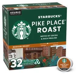 Starbucks Pike Place Roast, Medium Roast K-Cup Coffee Pods, 100% Arabica
