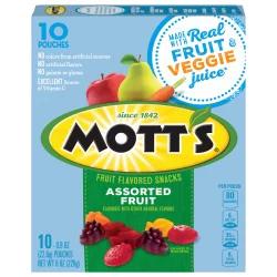 Mott's Assorted Fruit  Flavored Snacks, 10 ct, 8 oz