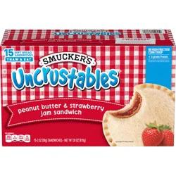 Smucker's Uncrustables Peanut Butter & Strawberry Jam Sandwich Pack 15 - 2 oz ea