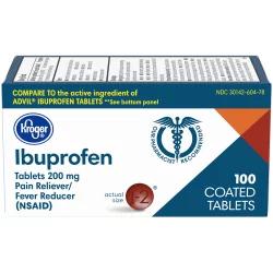 Kroger Ibuprofen Pain Reliever Coated 200Mg Tablets