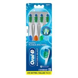 Oral-B Bacteria Blast 4X Extra Value Pack Soft Toothbrushes 4 ea