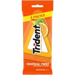 Trident Tropical Twist Sugar Free Gum of (42 Total Pieces