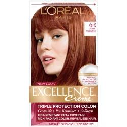L'Oréal Excellence Triple Protection Permanent Hair Color - 18 fl oz - 6R Light Auburn - 1 kit