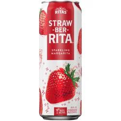 Ritas Straw-Ber-Rita Sparkling Margarita, 25 fl. oz. Can, 5% ABV