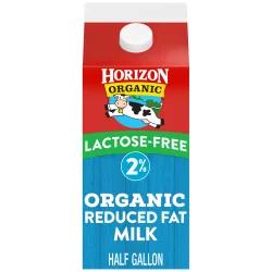 Horizon Organic 2% Reduced Fat Lactose-Free Milk, Half Gallon