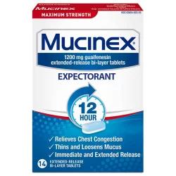 Mucinex Expectorant Maximum Strength, Extended-Release Bi-Layer Tablets