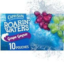 Capri Sun Roarin' Waters Grape Flavored with other natural flavors Water Beverage, 10 ct Box, 6 fl oz Drink Pouches