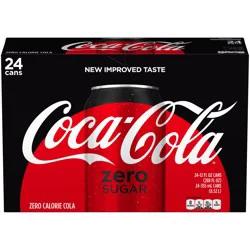 Coca-Cola Coke Zero Sugar Diet Soda Soft Drink, 12 fl oz, 24 Pack