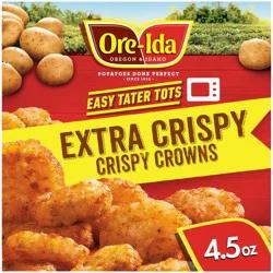 Ore-Ida Ready in 5 Extra Crispy Crowns Seasoned Shredded Microwavable Frozen Potatoes, 4.5 oz Box
