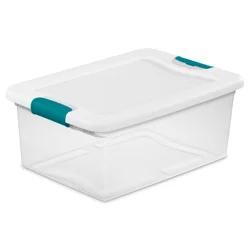 Sterilite Latching Storage Box - Clear/White